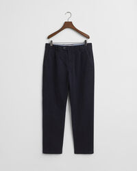 Slim Fit taps toelopende broek van katoenkeper