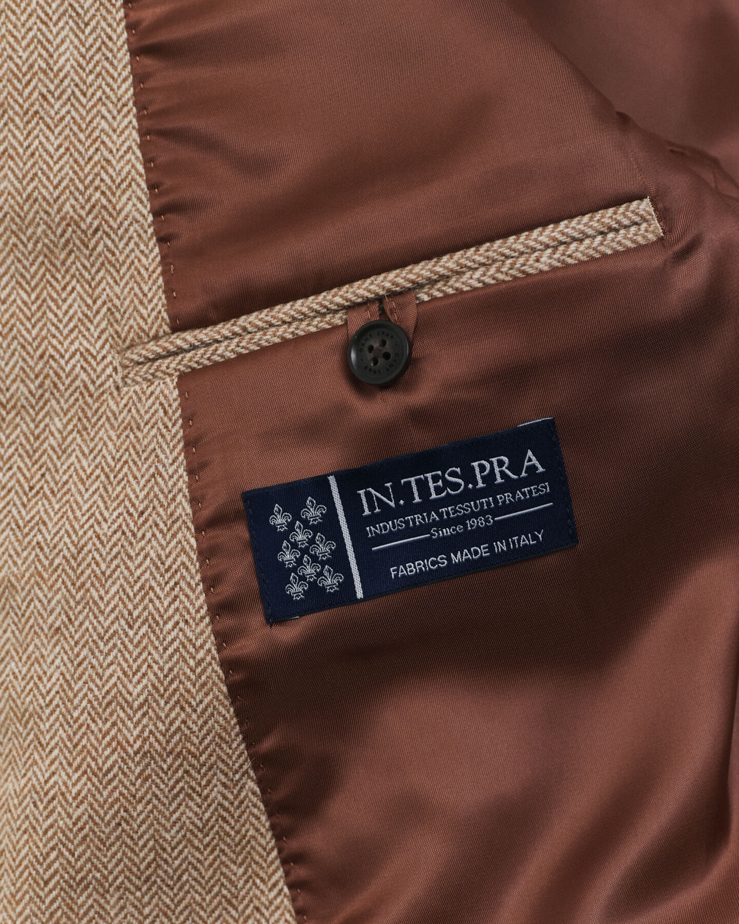 Kostuumblazer met visgraatmotief