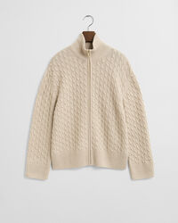 Kabelgebreid vest met rits