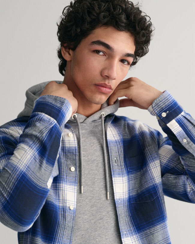 Regular Fit flanellen overhemd met schaduwruitje