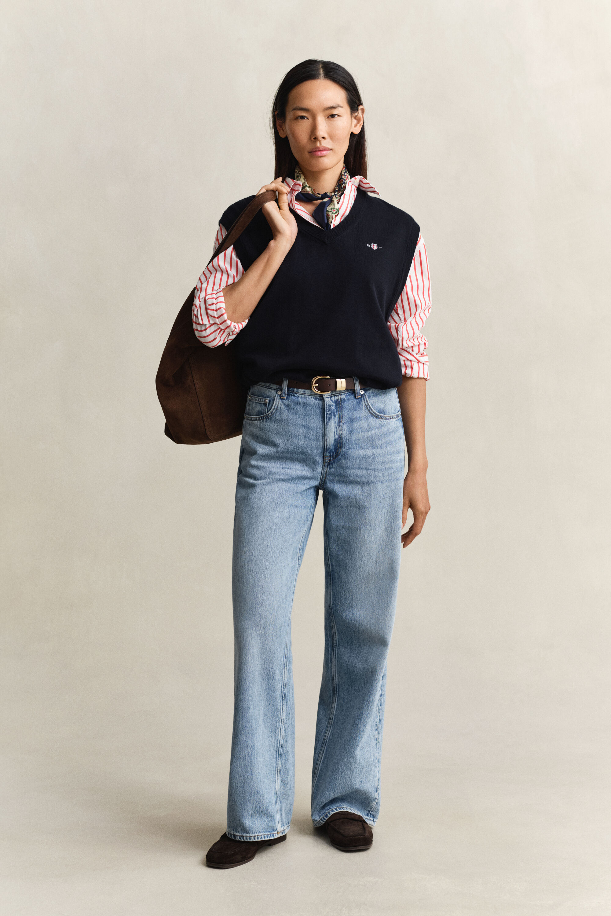 Relaxed Fit Classic overoverhemd van poplin met strepen