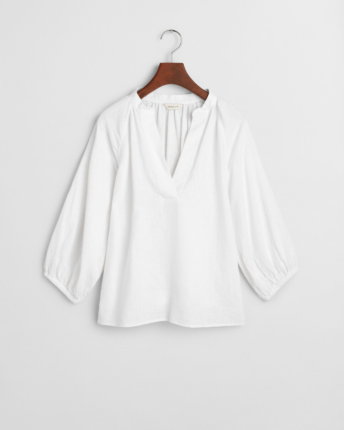 Linnen blouse met korte mouwen