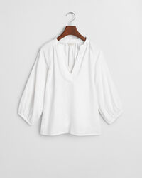 Linnen blouse met korte mouwen
