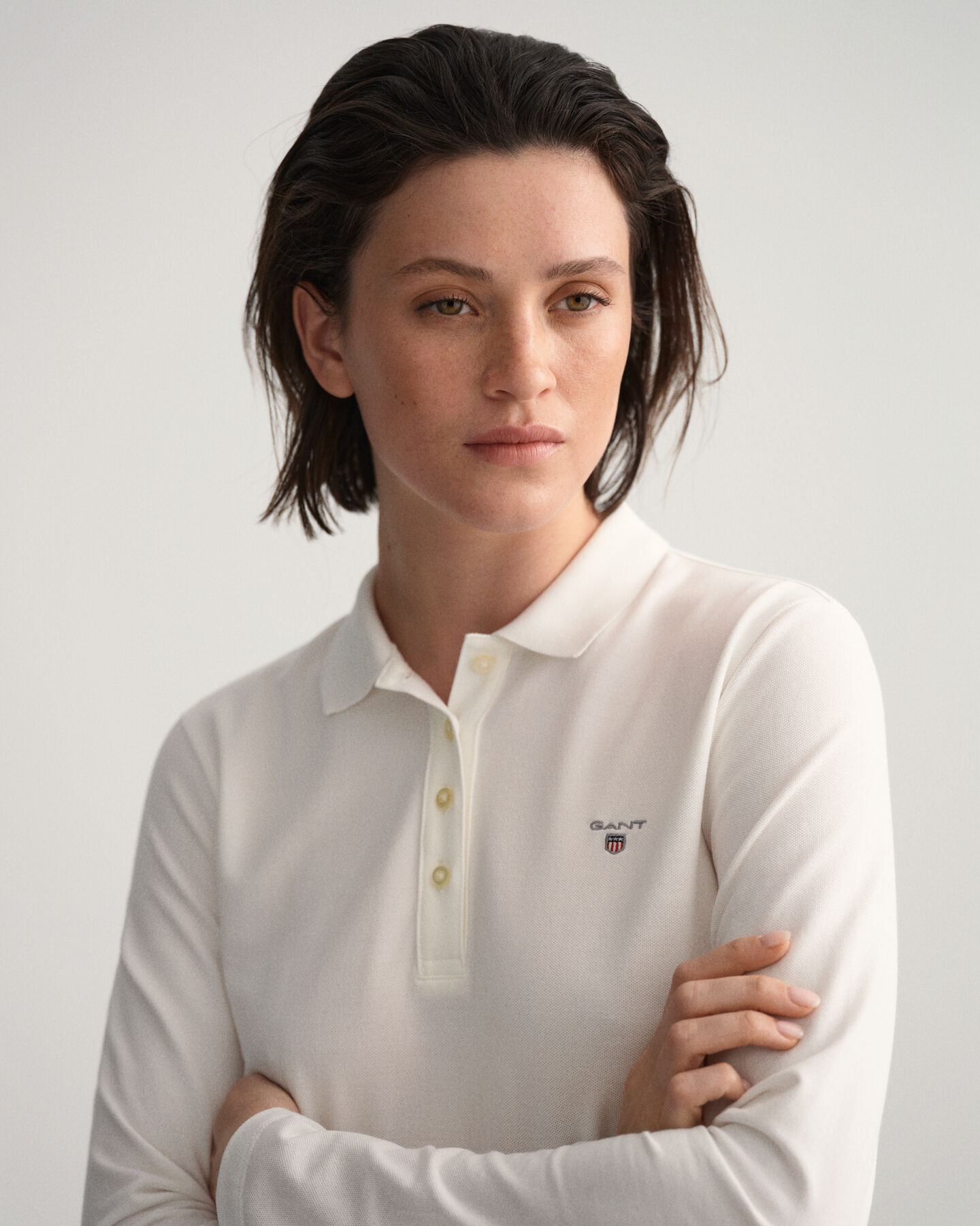Original piqué poloshirt met lange mouwen