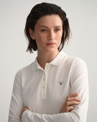 Original piqué poloshirt met lange mouwen