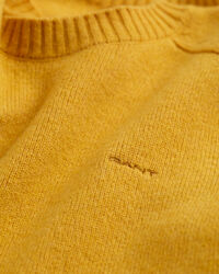 Wollen trui met ronde hals en zadelmouwen