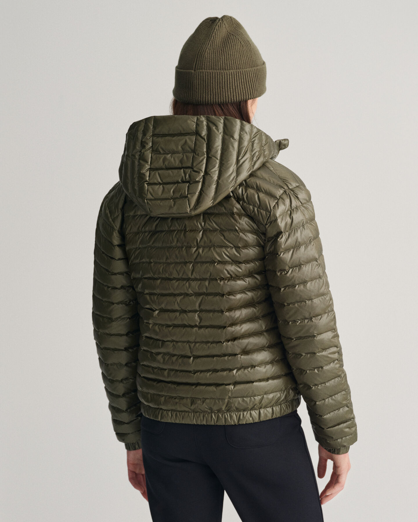 Teens glanzend lichtgewicht donsjack met wattering