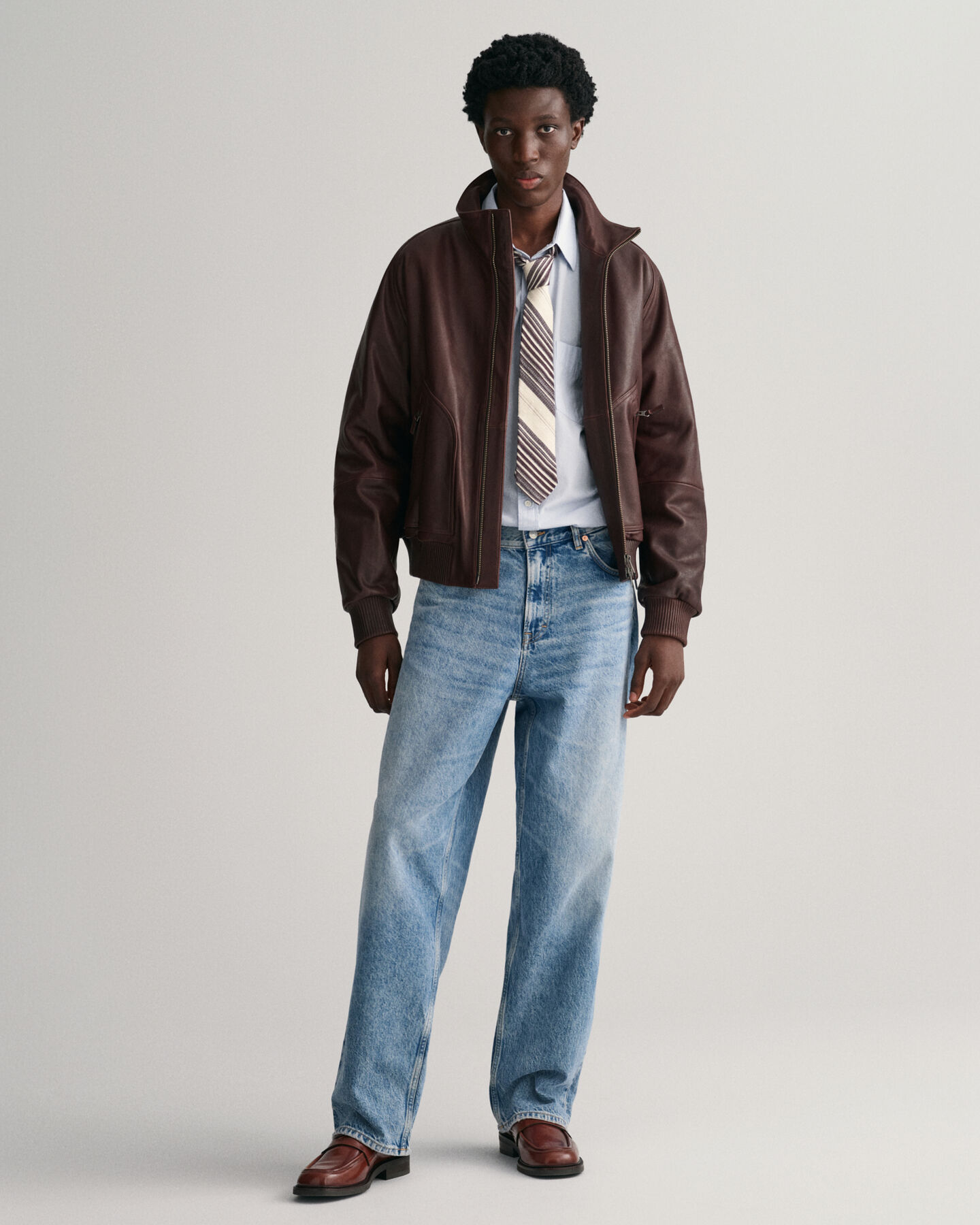 Oversized overhemd van compacte poplin