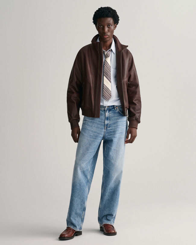 Oversized overhemd van compacte poplin