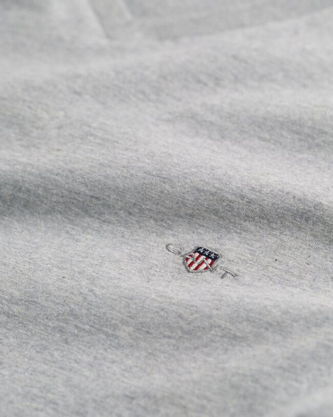 Slim Fit Shield T-shirt met V-hals