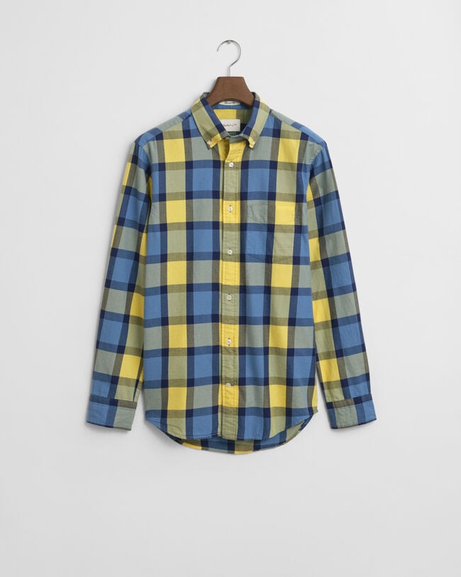 Relaxed Fit geruit overhemd van keperstof