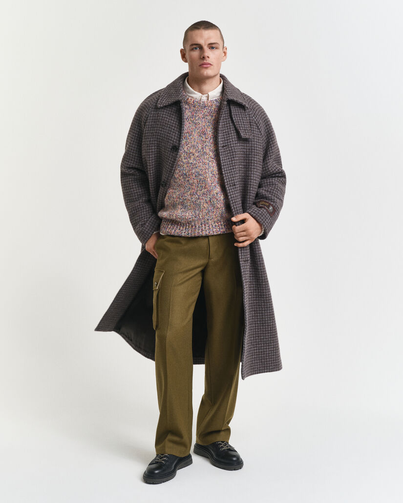 Veelkleurige trui met ronde hals