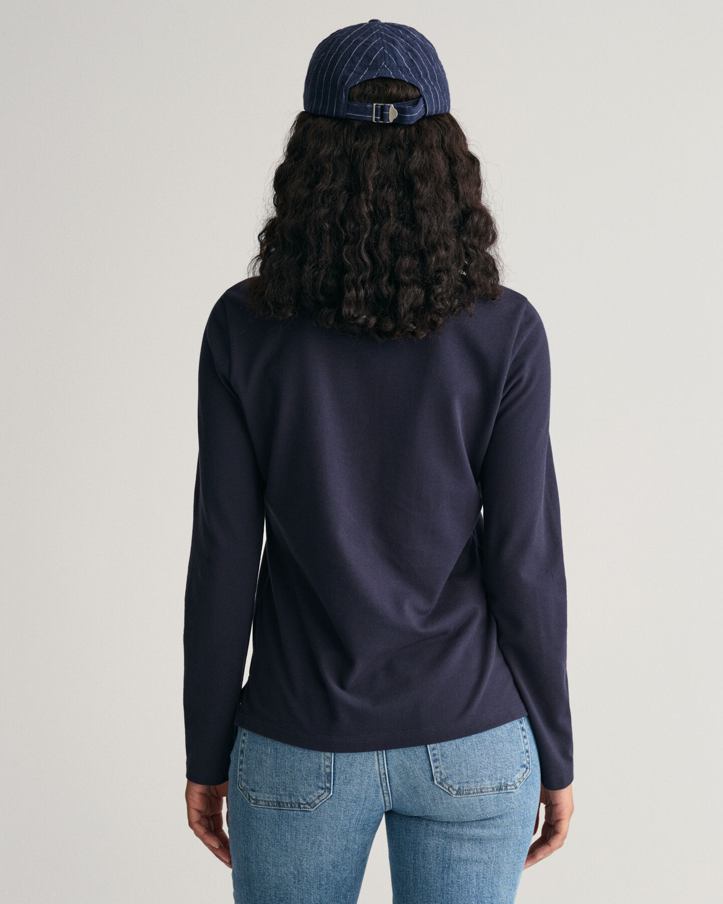 Shield piqué poloshirt met lange mouwen