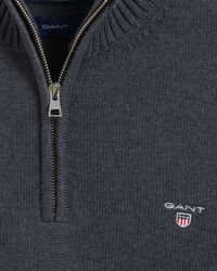 Casual katoenen trui met korte rits