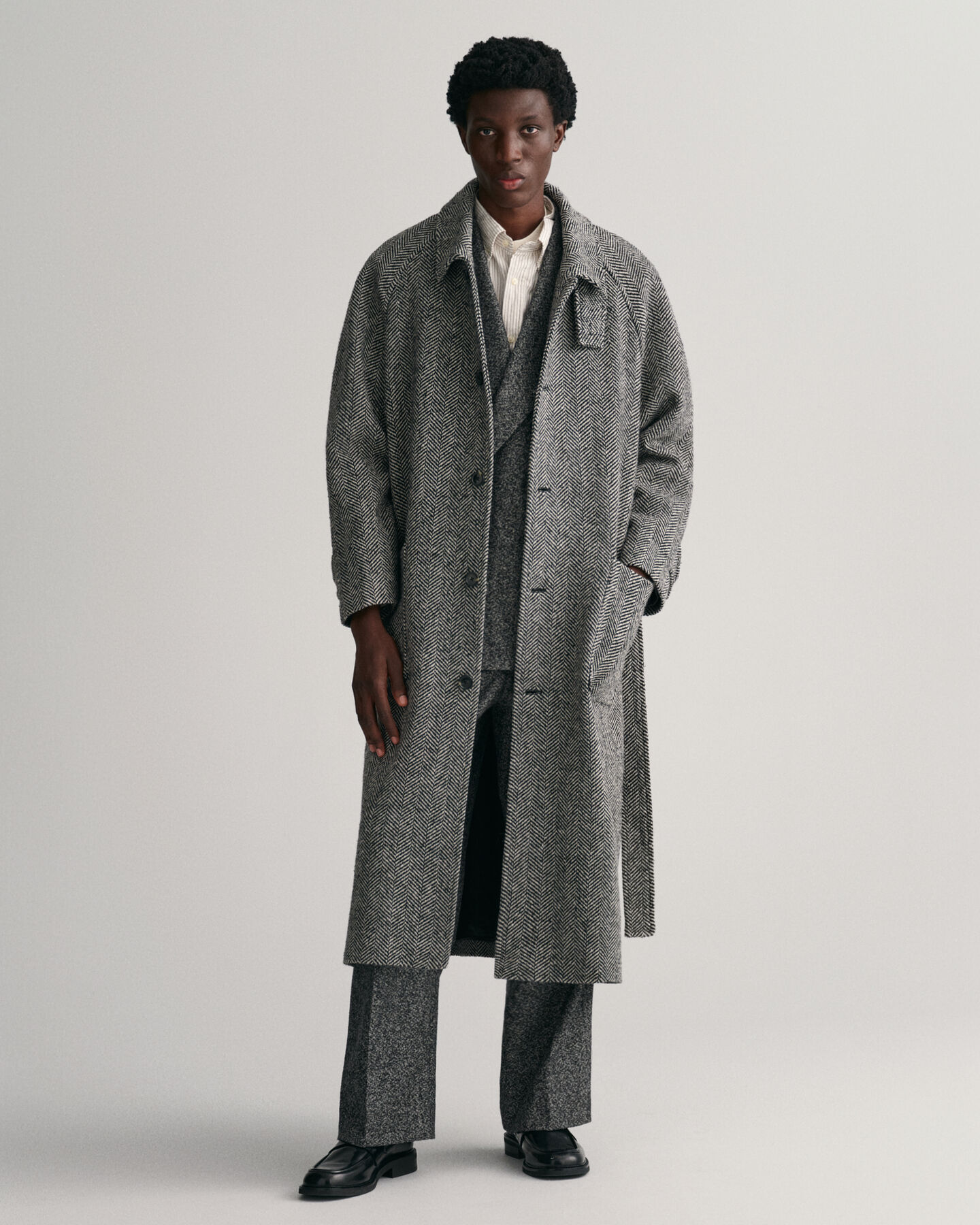 Balmacaan wollen jas