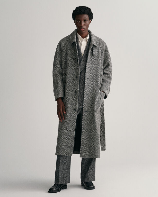 Balmacaan wollen jas