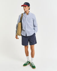 Regular Fit Seersucker overhemd met streepje