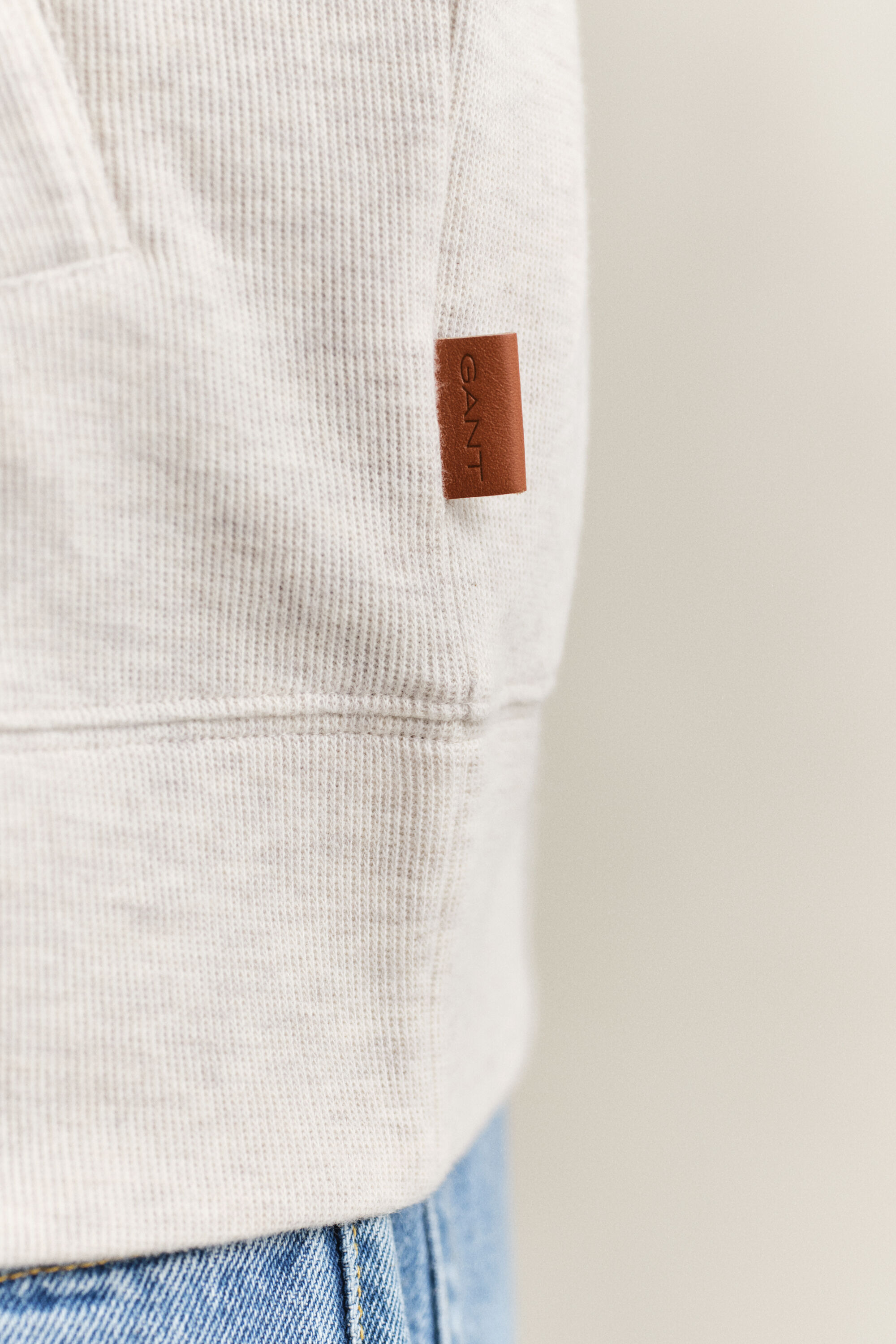 Sacker Rib sweatshirt met ritssluiting