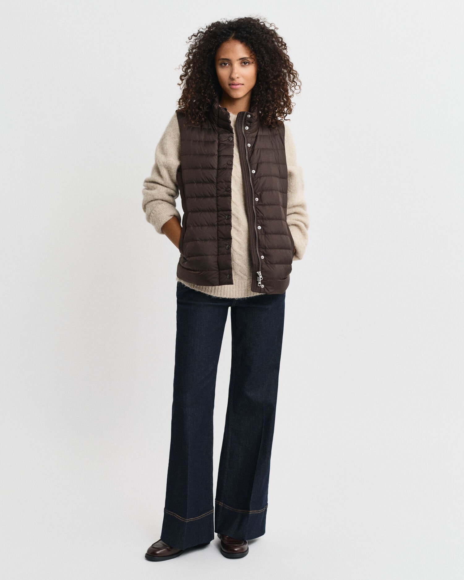 Lichte donsbodywarmer