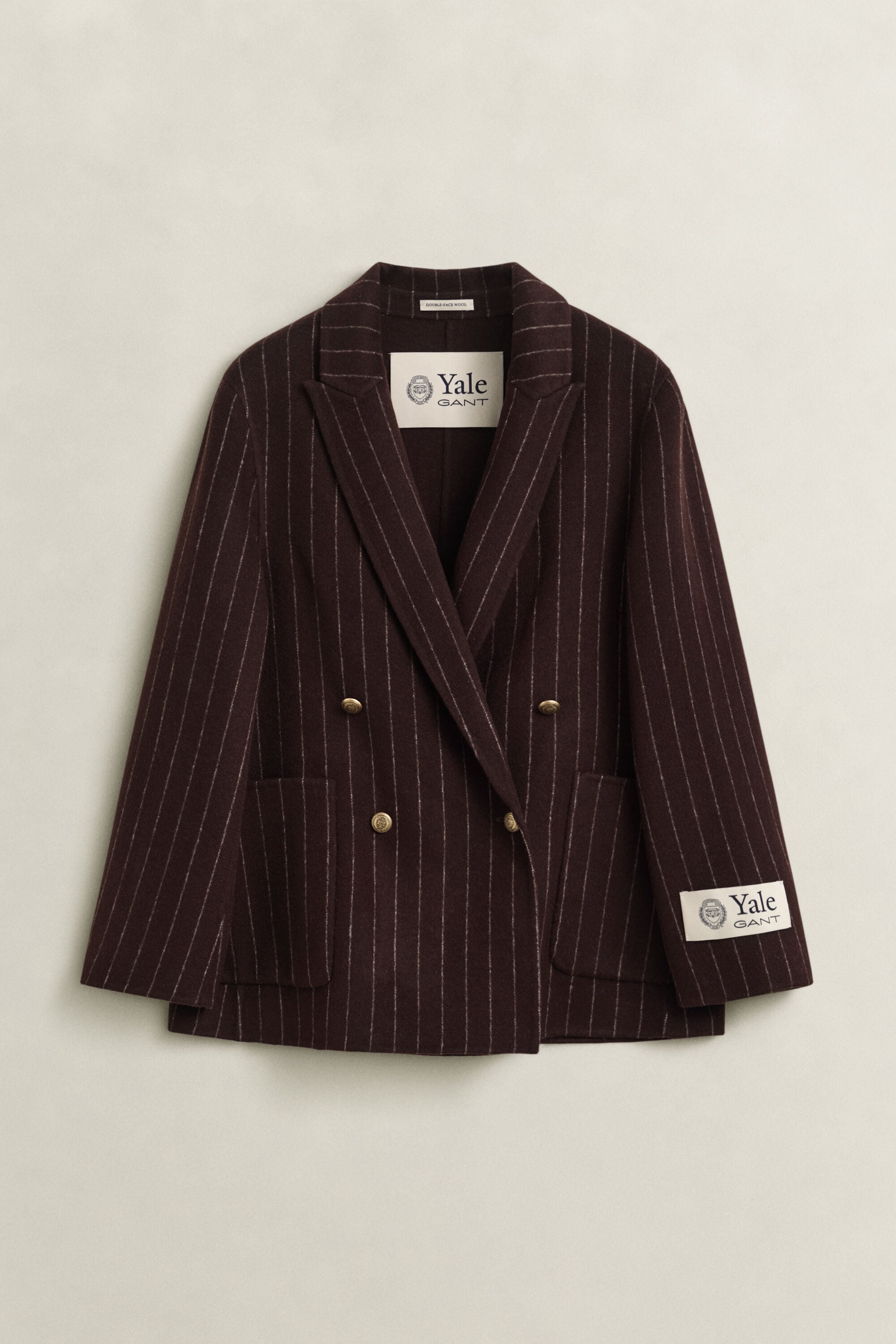 Gant x Yale handgestikte blazer met krijtstreep