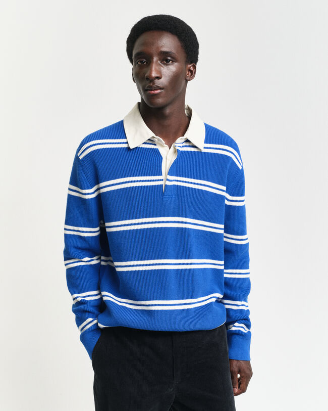 Katoenen Rugger met rib