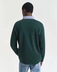 Heavy Rugger met chambray kraag