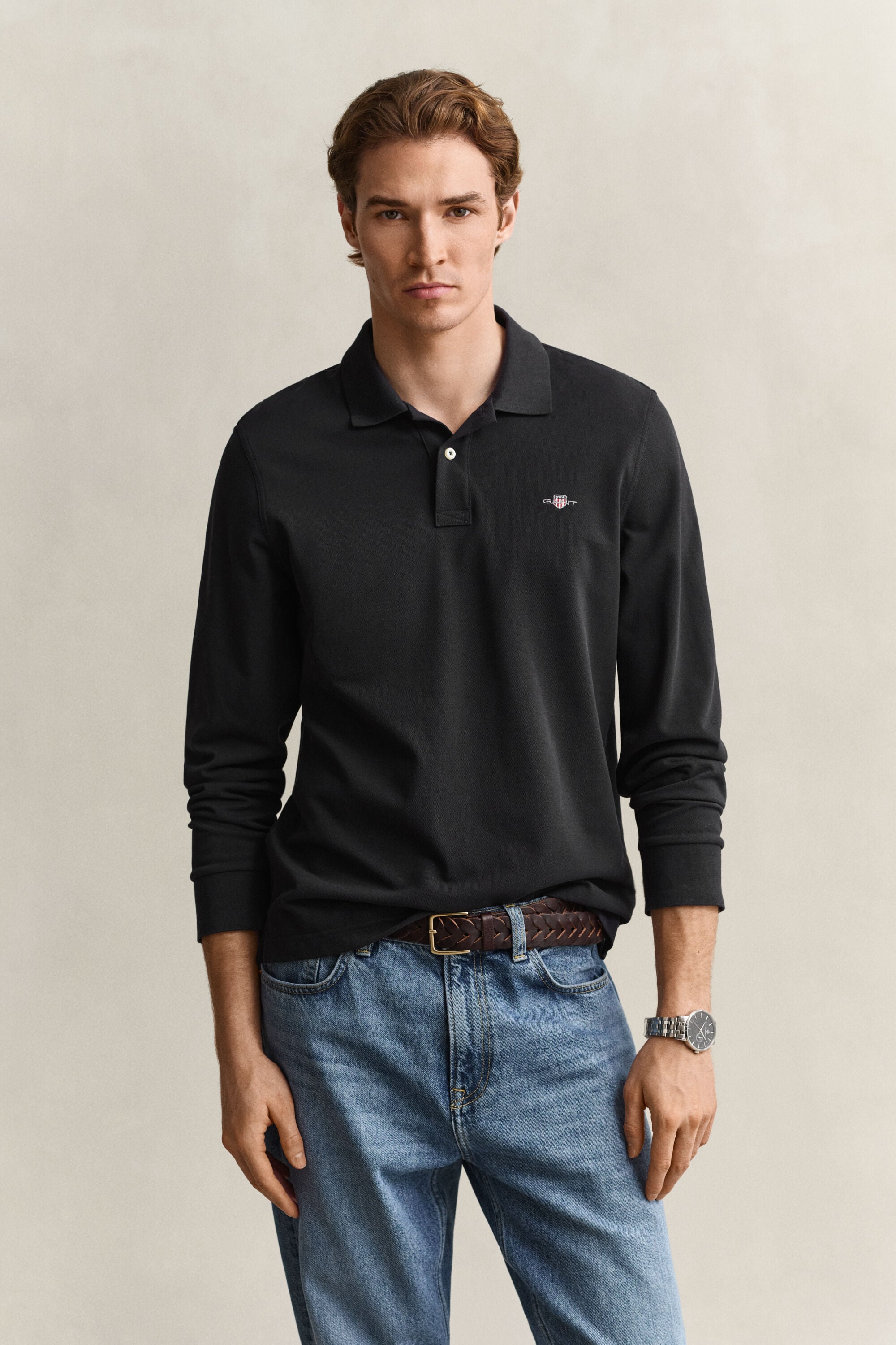 Poloshirt met lange mouwen