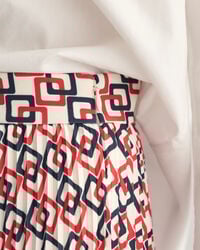 Plooirok met geometrische print