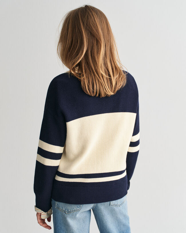 GANT Varsity sweater met V-hals van katoen