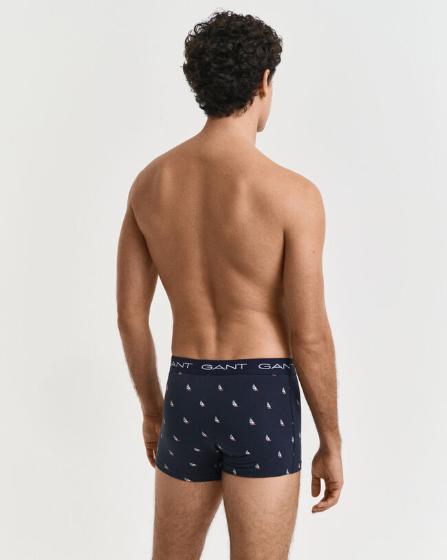 Set van drie boxershorts met botenprint
