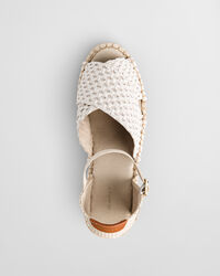 Luliza gebreide espadrilles met sleehak
