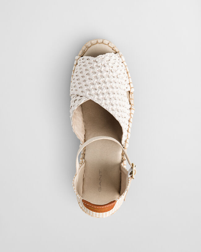 Luliza gebreide espadrilles met sleehak