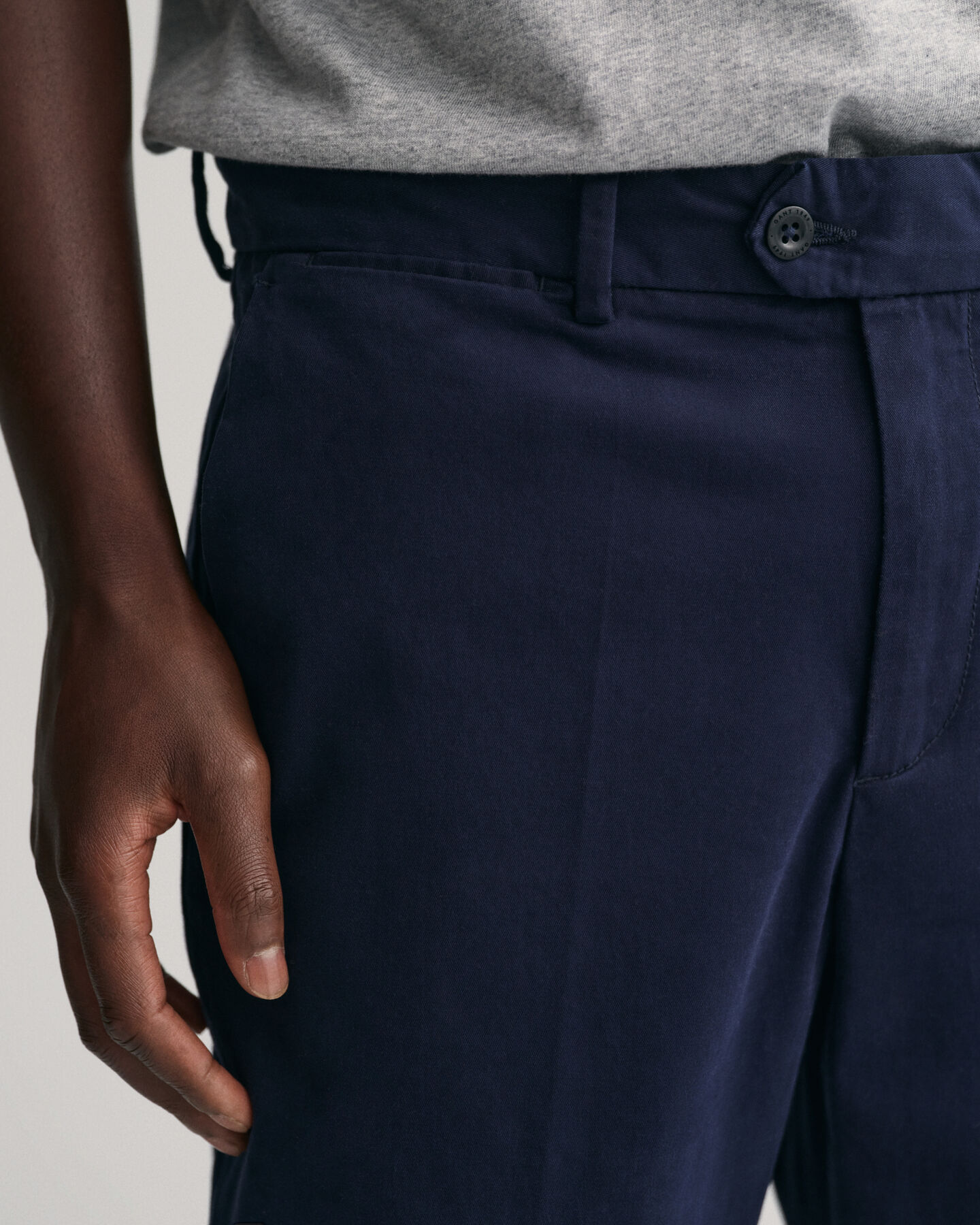 Broek van geborsteld katoen