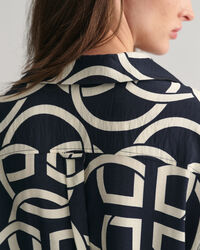 Monogram Print kaftan met korte mouwen