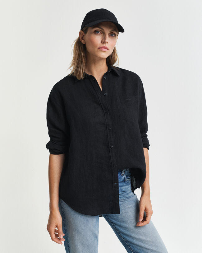 Relaxed Fit linnen blouse