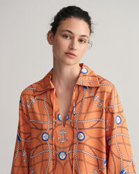 Blouse met Sailing-print