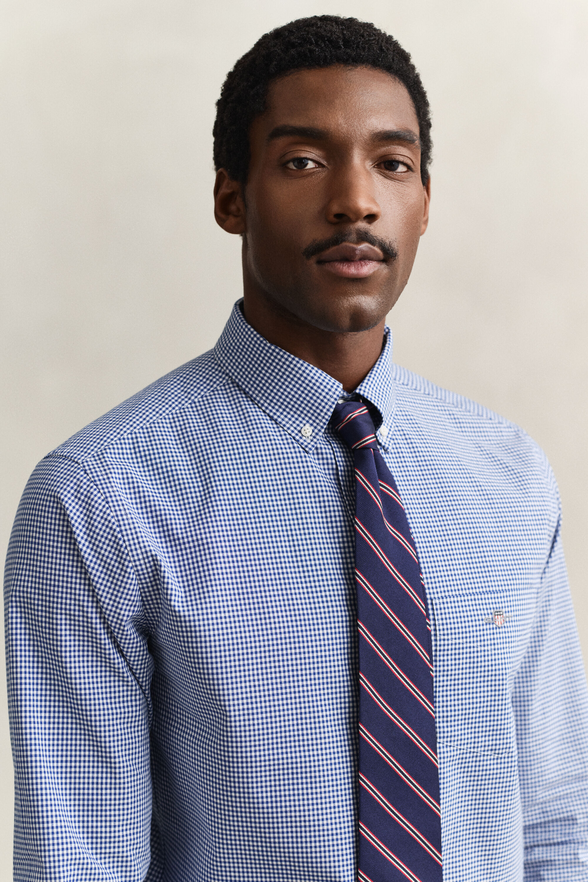 Klassiek poplin overoverhemd met Gingham-ruitje