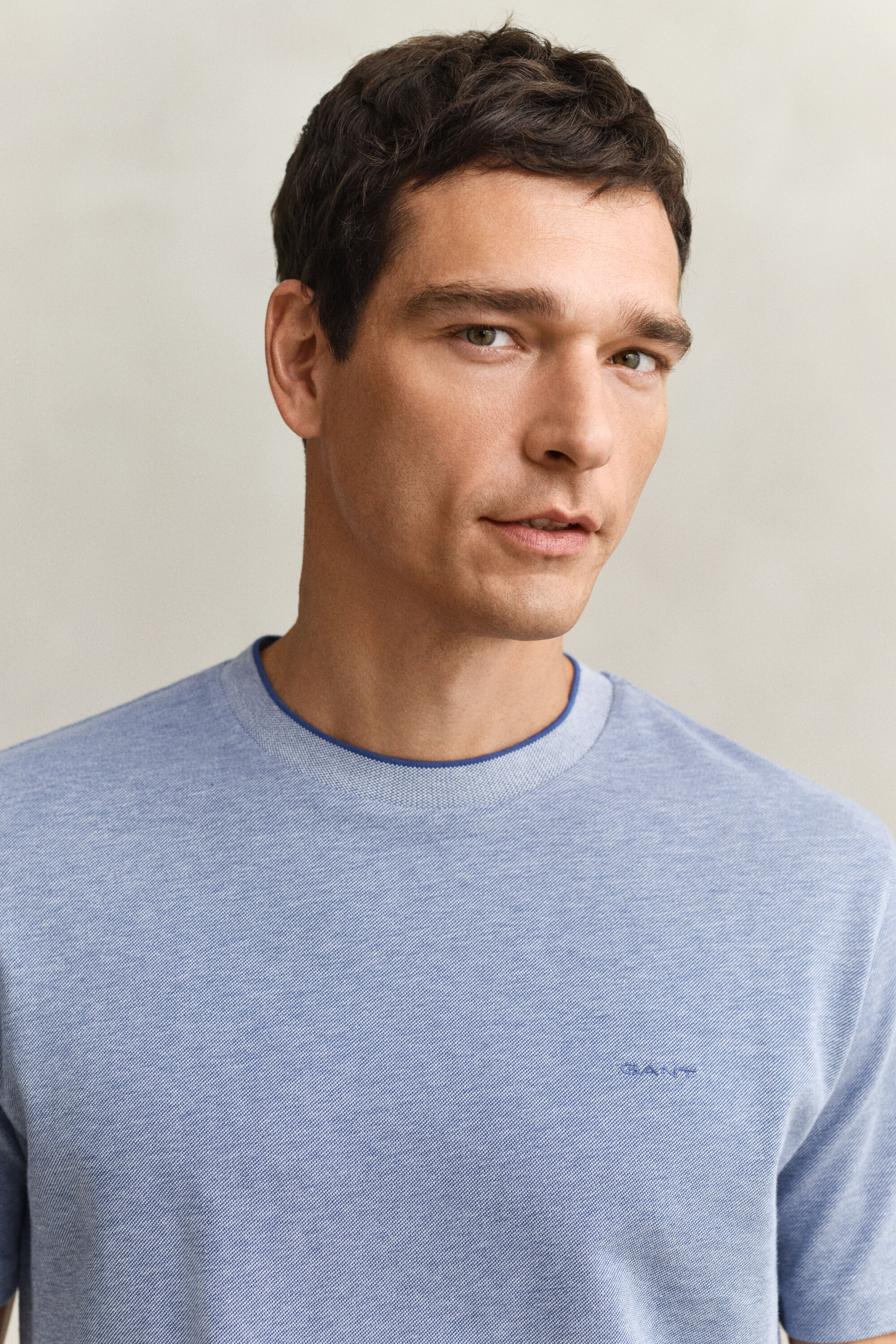 Tweekleurig piqué T-shirt