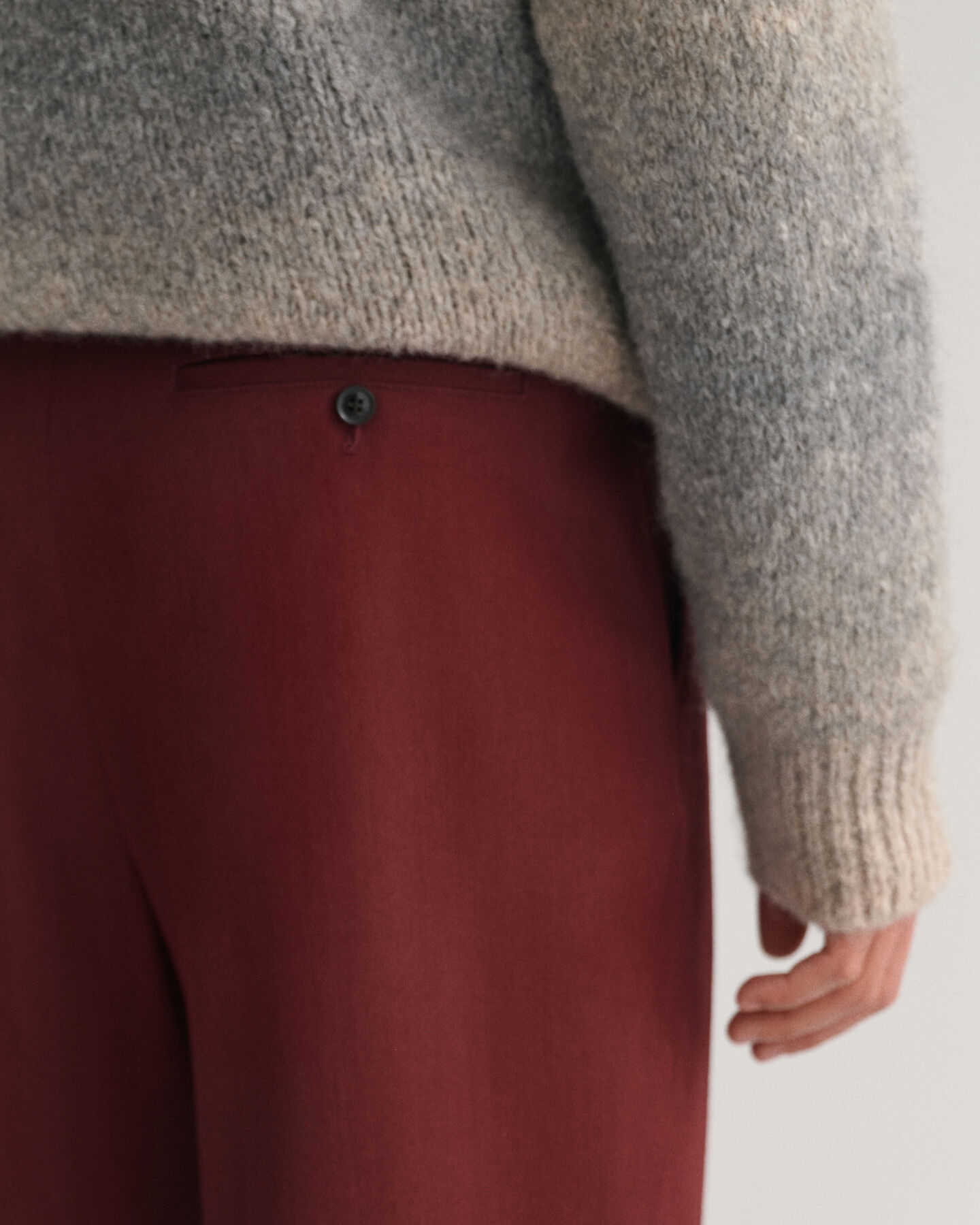 Kostuumbroek van wol-kepermix