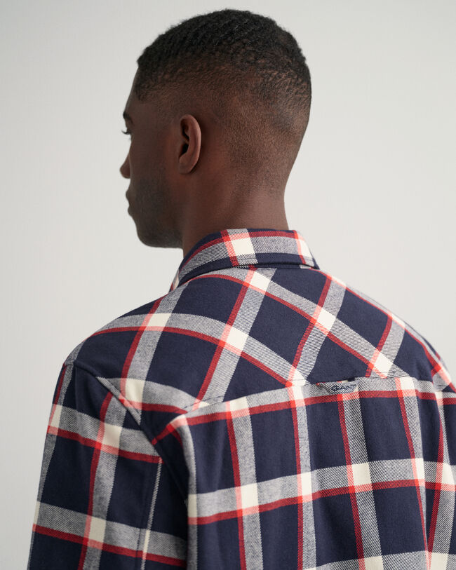 Flanellen overshirt met ruitje