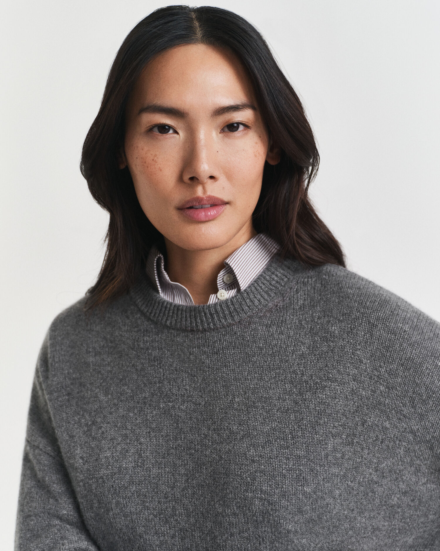 Kasjmier trui met ronde hals