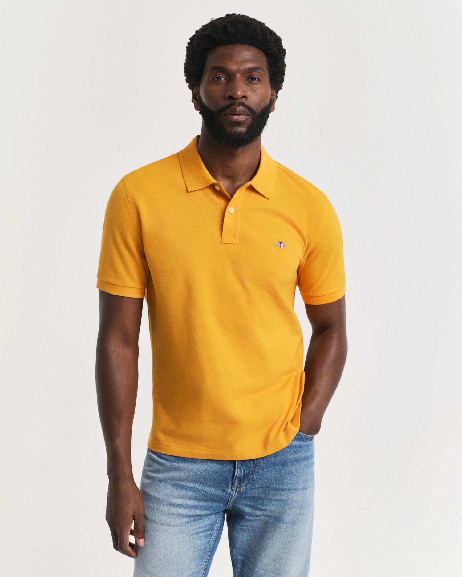 Regular Fit Shield piqué poloshirt