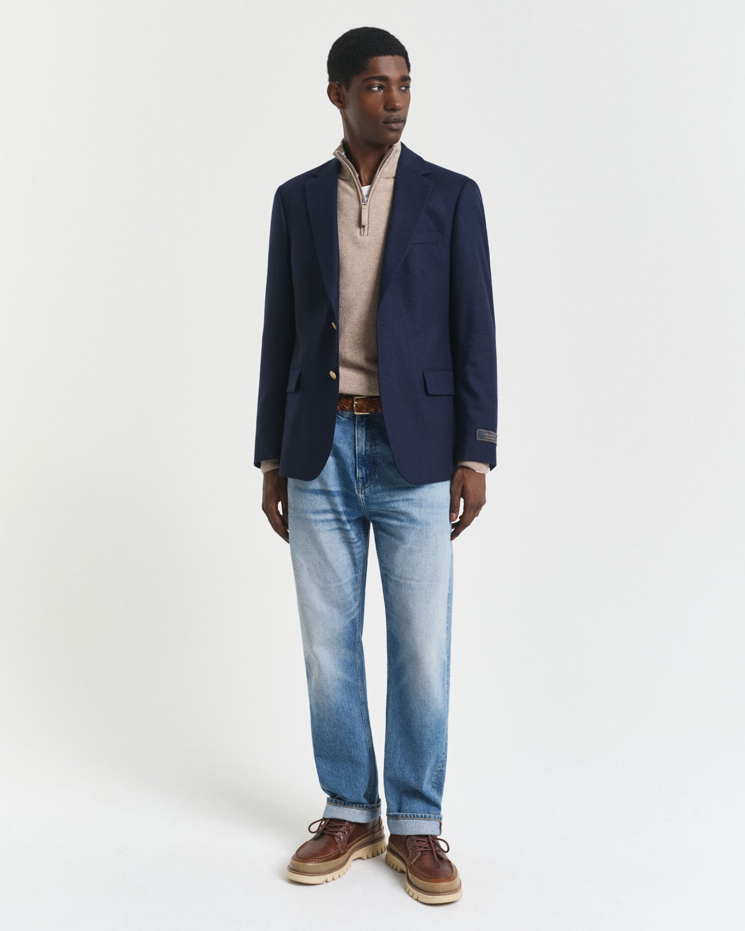 Trui met korte rits van buitengewoon zachte lamswol