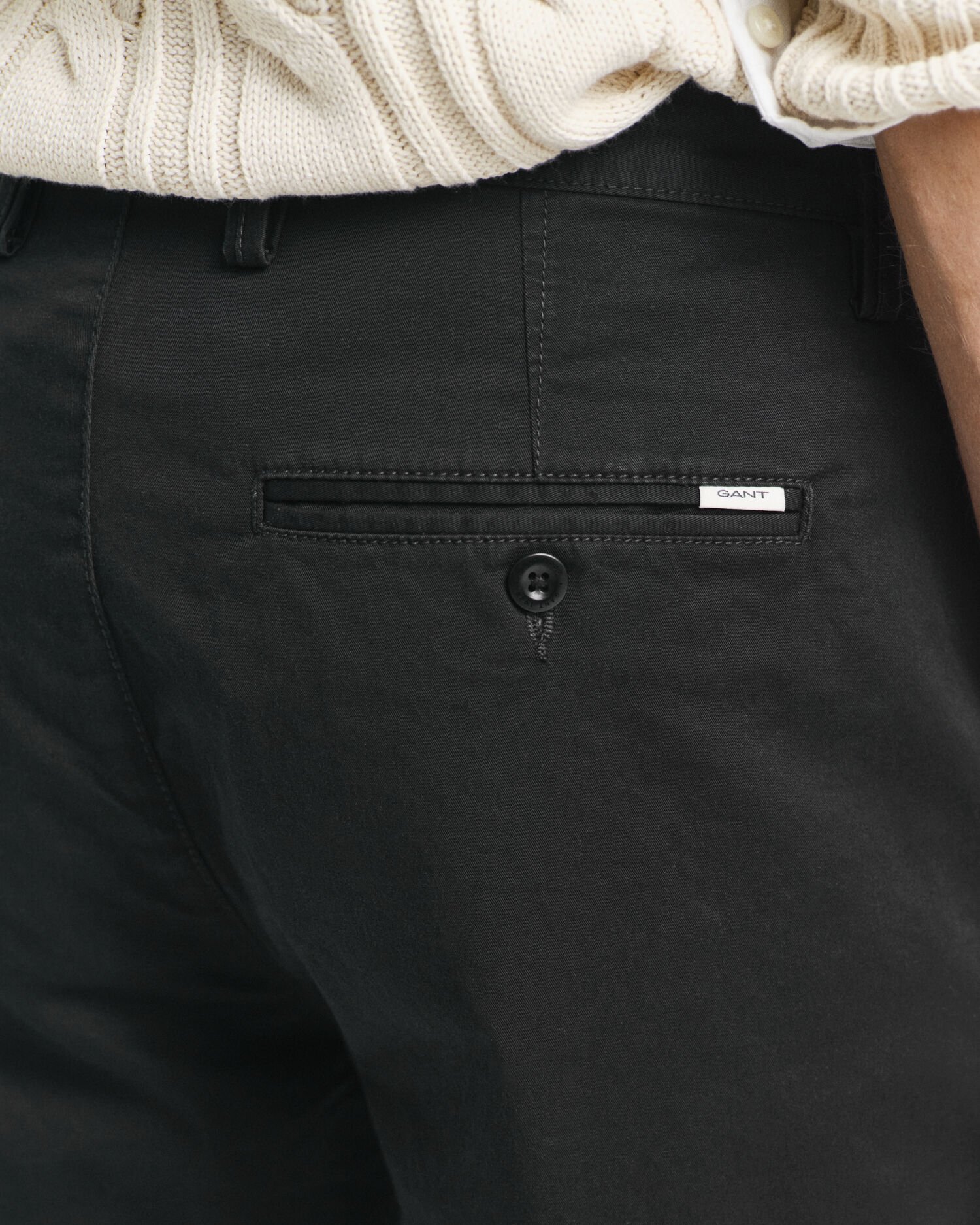 Regular Fit chino van keperstof