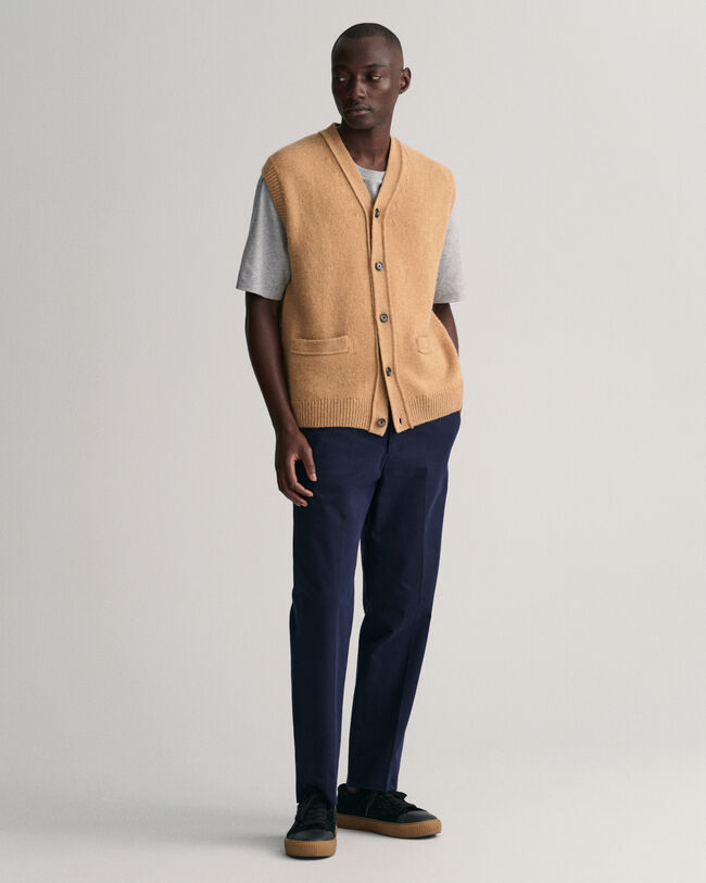 Broek van geborsteld katoen