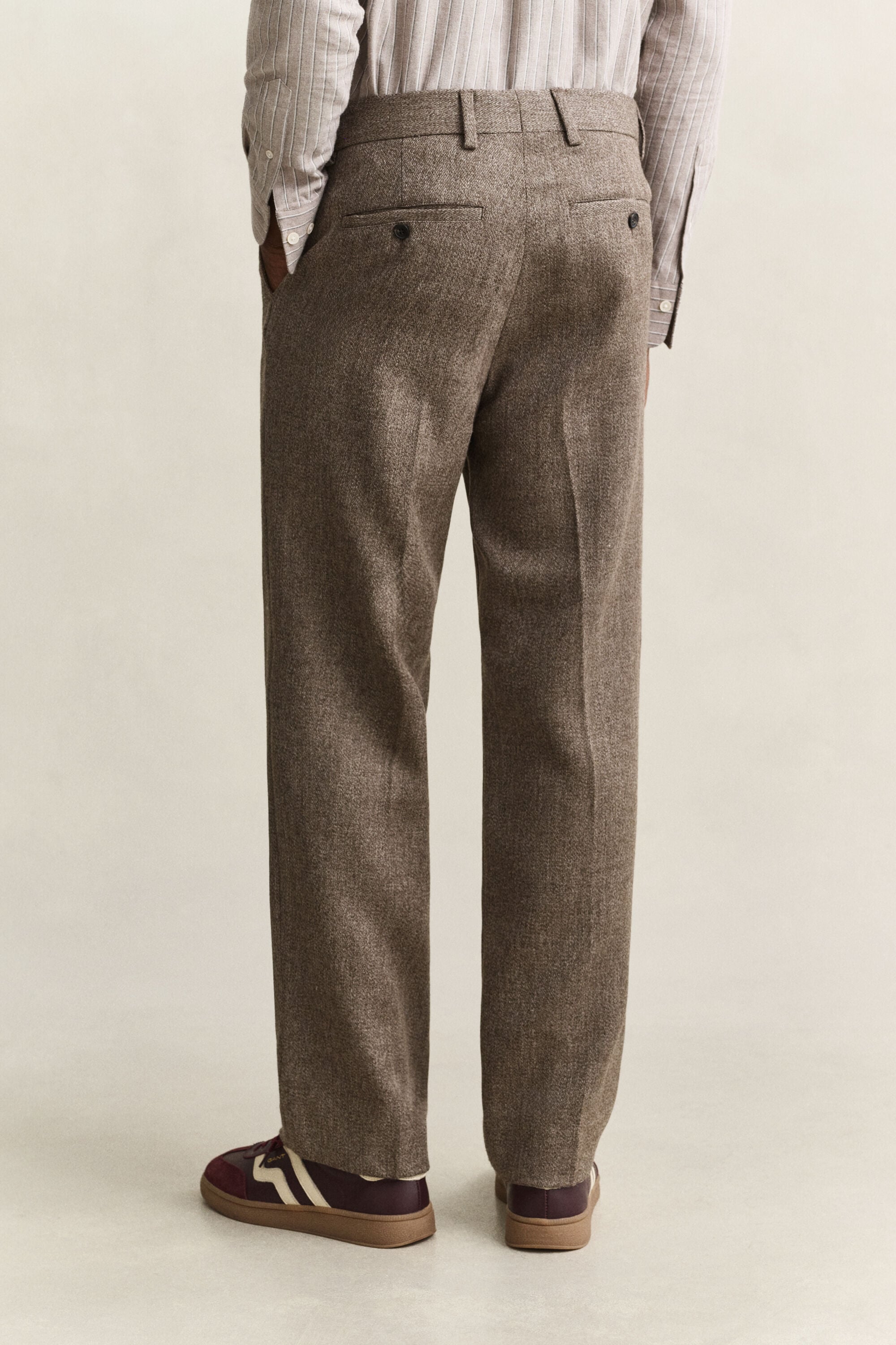 Gemêleerde wollen broek