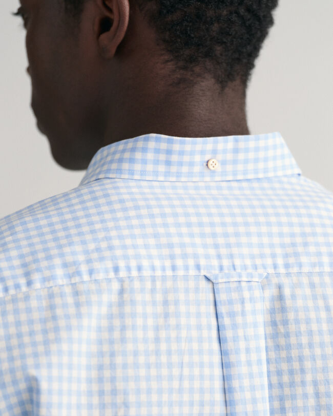 Regular Fit poplin overhemd met Gingham-ruitje