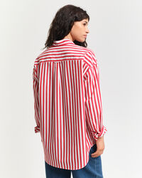 Oversized Classic gestreept overhemd van poplin