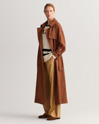 Geruite trenchcoat