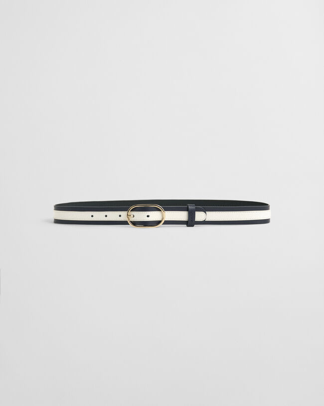 Leren riem met strepen